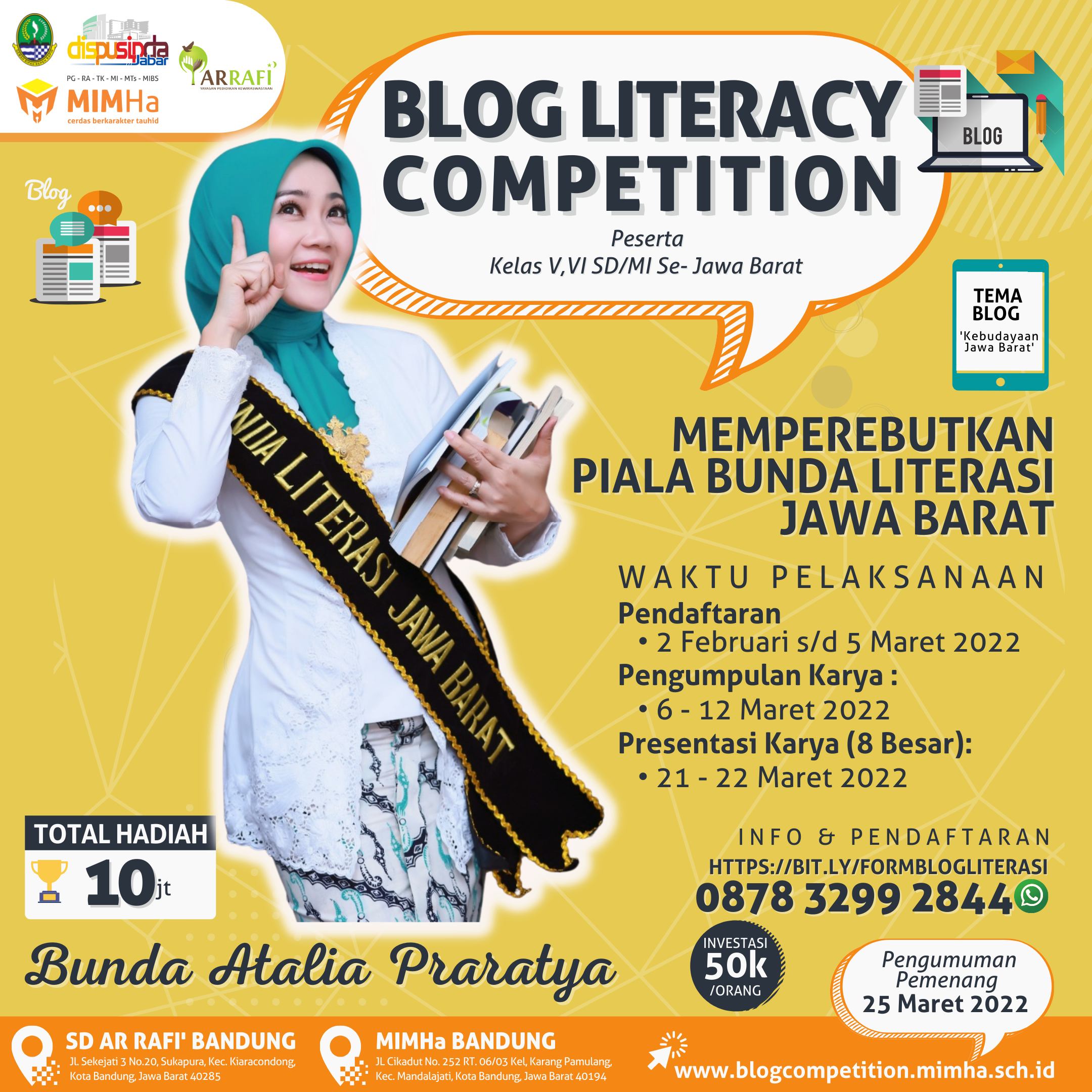 Lomba Blog Pendidikan bagi Pelajar Sekolah Islam di Bandung Timur 2022