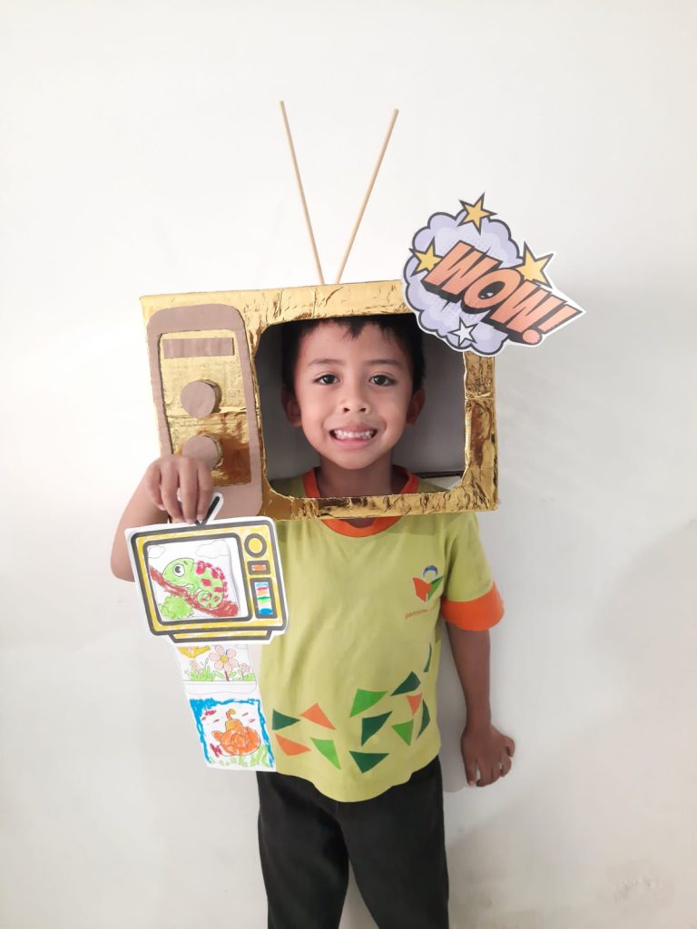Langkah-langkah Membuat Paper Craft TV Anak TK Mimha Permata Ilmu