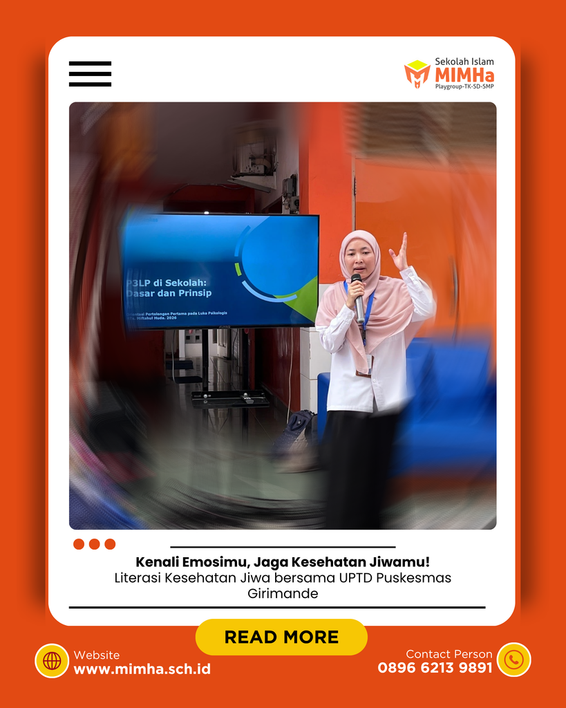 Siswa MTs Informatika MIMHa mengikuti sosialisasi kesehatan jiwa bersama Puskesmas Girimande